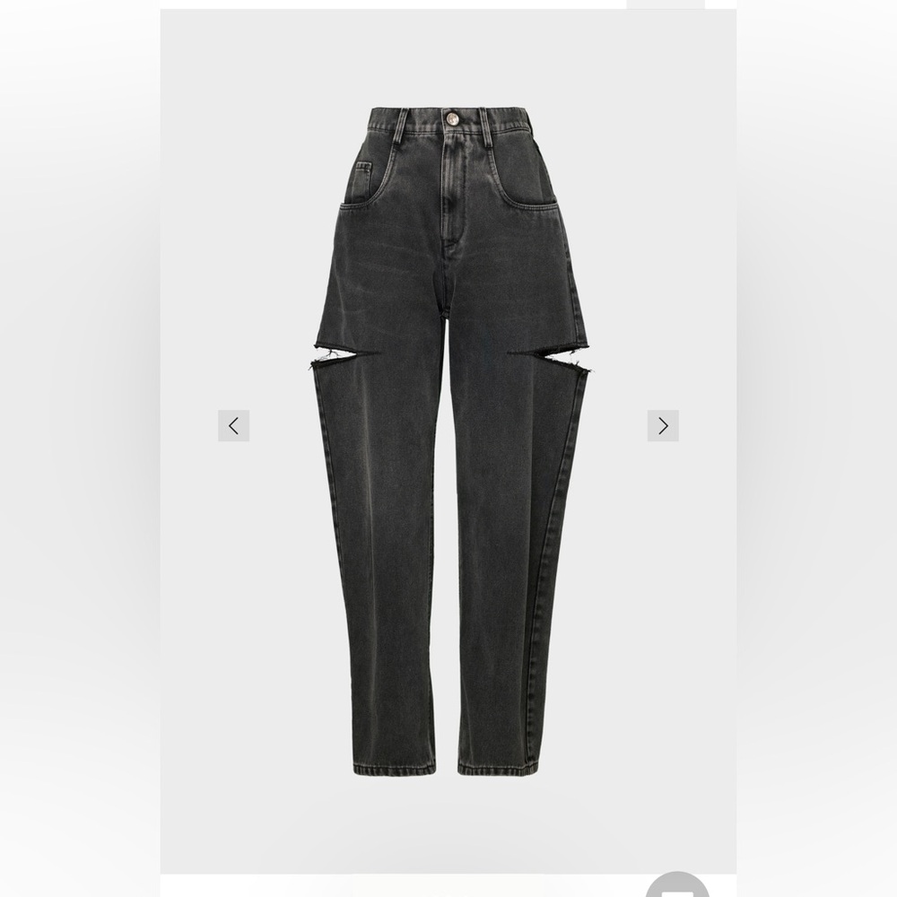 Maison Martin Margiela Black Straight-Leg Distressed Jeans